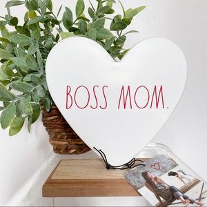 Rae Dunn Boss Mom Heart Sign